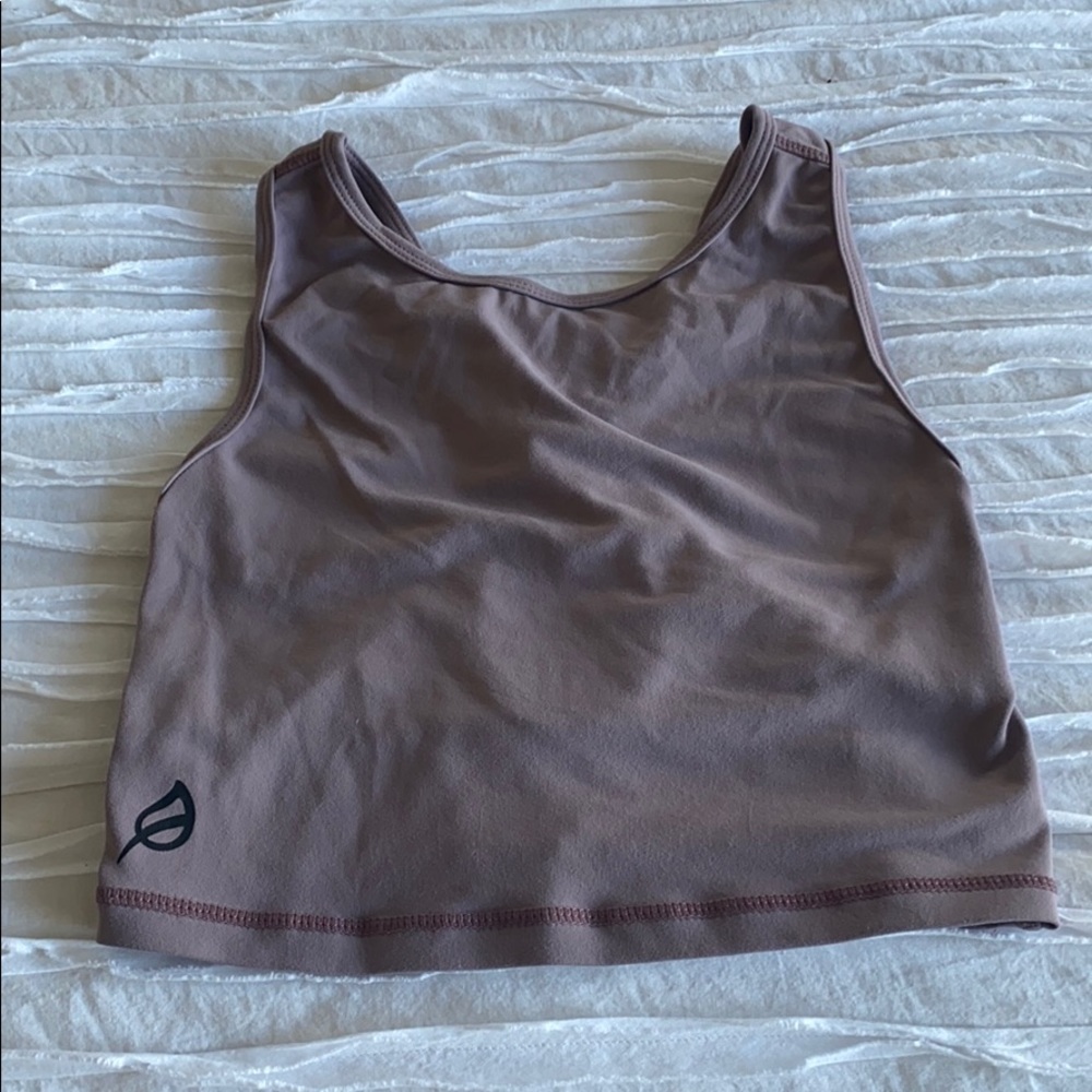 P'tula Brown Crop Top